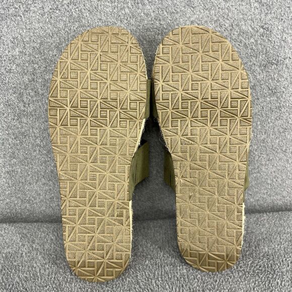 Haute Hippie Sandals Womens 6.5 Green genuine suede espadrille slip on straps - Picture 11 of 14